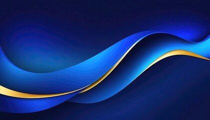 Dark Blue gold Abstract wave blurry gradient color mesh background