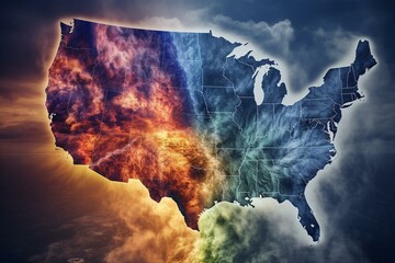 The impact of increasing temperatures and climate change on the United States. Generative AI