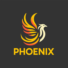 Legend Phoenix logo, the concept of this logo is a phoenix flying into the sky, symbolizing eternal freedom