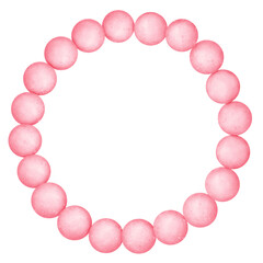 pink rose frame, Bracelets, watercolor cartoons, lucky stones, fashion, pink profits, jewelry, auspicious, love, Valentine's Day