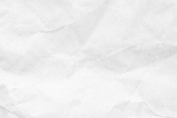 Abstract white crumpled and creased recycle craft paper texture background