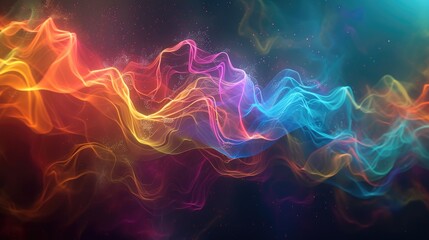 Fototapeta premium abstract 3d vibrant wavy ribbon background