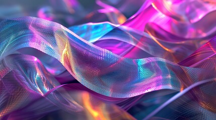 Obraz premium 3D spiraling ribbons of abstract vibrant air background