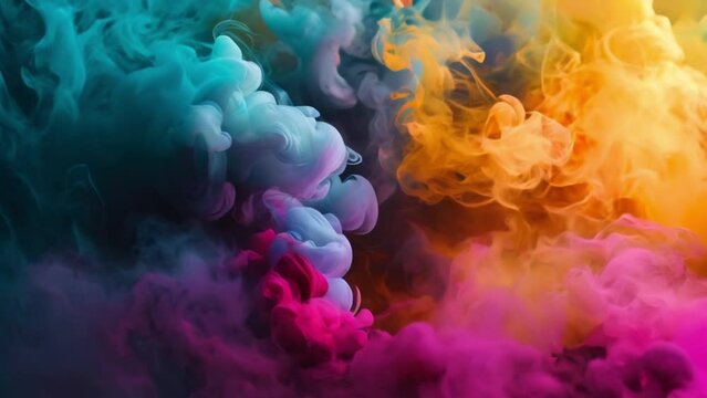 video of colorful smoke plumes