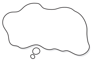 speech bubble geometric or message box with shadow. white background and isolated