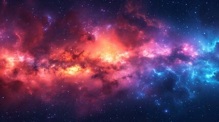 Fototapeta na wymiar Beautiful Starry Night Milky Way Galaxy, Background Banner HD