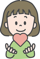 ハートを持った女の子