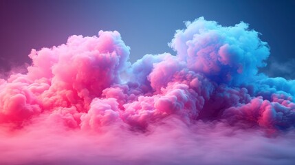 Fototapeta premium Blue Cloud Smoke Pink Isolated Background, Background Banner HD