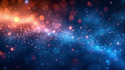 Blue Gradient Background Bokeh Abstract Design, Background Banner HD