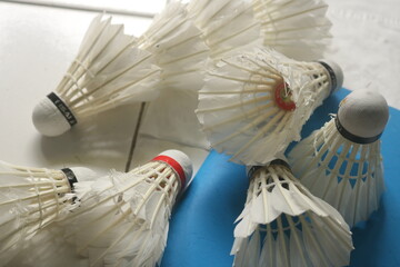 The badminton shuttlecocks used by badminton players are used indoors and outside the court and meet standards