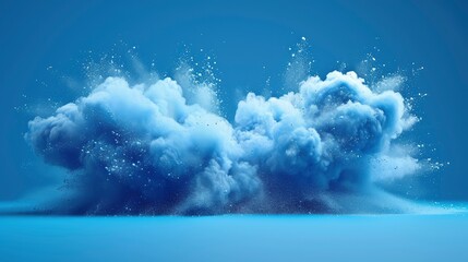 Blue Sky Powder Explosion, Background Banner HD