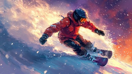 Bukovel Ukraine Snowboarders, Background Banner HD