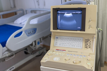 Fototapeta premium Ultrasonic machine at Hospital ward room