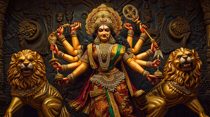 Goddess durga creative concept