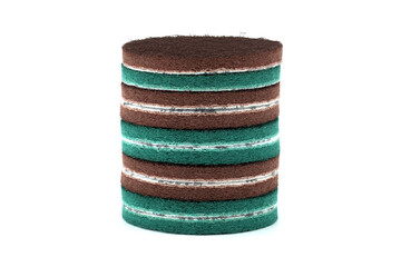 Polishing pads with velour backing on white