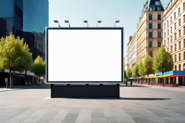 Obraz premium Mockup billboard on the square, blank space, 3d render