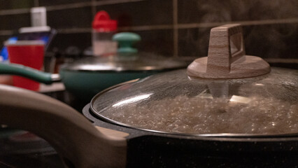 Obraz premium kitchen stove and utensils