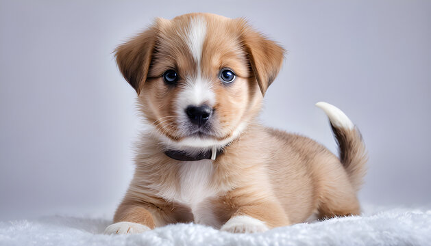  photo of adorable mixed breed puppy