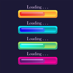 Game loader component ui with candy color