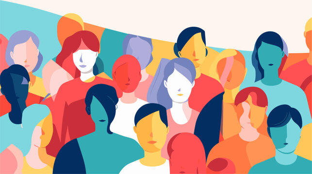 Vector illustration of social impact events and collaborations  creating an inspiring and dynamic atmosphere that reflects the spirit of positive change in a meaningful vector background. simple