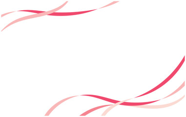 シンプルな流れるようなリボンのフレーム背景