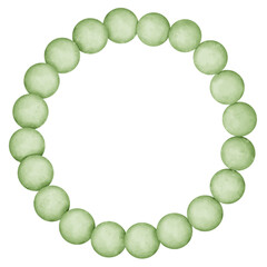 Bracelets, jade, jewelry, jade bracelets, watercolor cartoons, circles, lucky stones, luck, beads, illustrations,