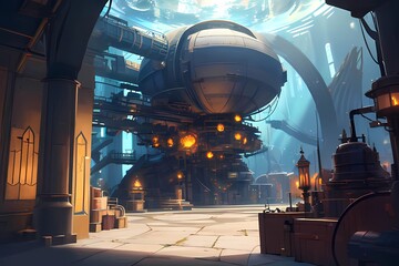 未来SFゲーム宇宙船工場