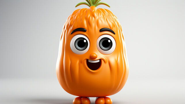orange cartoon tomato