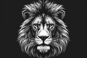 "Majestic Roar: A Vector Illustration of a Lion Head, Capturing the Regal Beauty and Strength of the King of the Jungle."