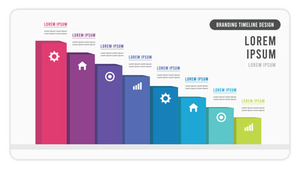 Eight Steps infographic template