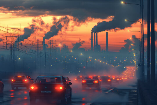 Nitrogen Dioxide (NO2): Emitted from vehicle exhaust, industrial processes