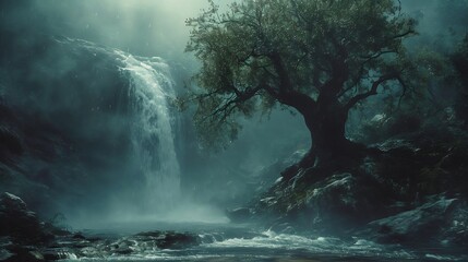 Obraz premium Landscape fantasy created with AI