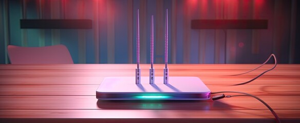 a state-of-the-art, high-speed 5G router tailored for secure home Wi-Fi networks.