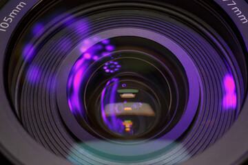 Reflections in the lens