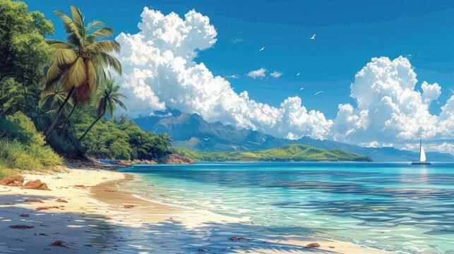 New Caledonia Grand Tale Island Bourail, Background Banner HD