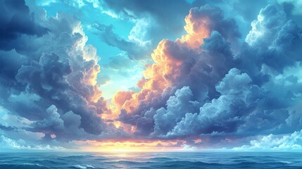 Overcast Sky Dark Clouds Before Rain, Background Banner HD