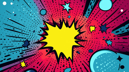 Retro Cosmos Vortex: Hand-Drawn Comic Illustration in 90s Style with Pop Art, Abstract, Crazy, and Psychedelic Elements