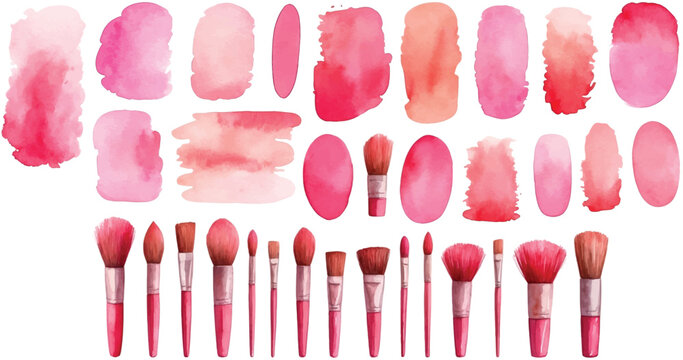 pink brush polish on white