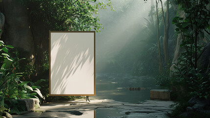 Poster Frame Mockup Set in a Stunning Natural Scenery.