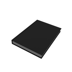 3d rendering black book for mock up, 3d rendering png file	
