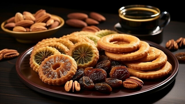 cookies and tea high definition(hd) photographic creative image