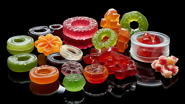 fruit jelly in glass high definition(hd) photographic creative image