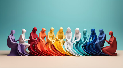 Photograph that captures the diversity and inclusivity of a successful meditation group