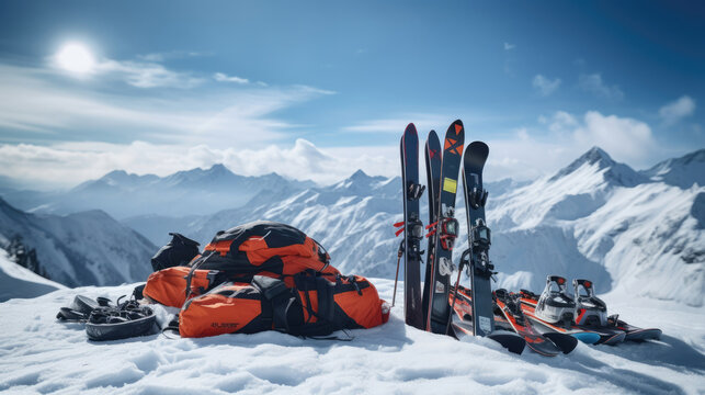 Extreme cold winter nature snow ski landscape travel sky blue mountains sport