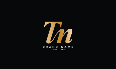 TN, NT, Abstract initial monogram letter alphabet logo design