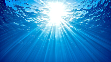 An underwater scene capturing the tranquil depths of the ocean