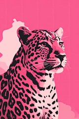 Pink Cheetah for Artprint