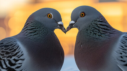 pigeons on the wall