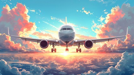 View Clouds Plane, Background Banner HD