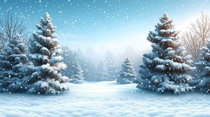 Fototapeta premium White Blue Christmas Winter Background Snow, Background Banner HD